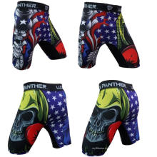 Pantalones cortos de entrenamiento de OEM MMA Shorts, shorts de Crossfit de peso ligero, pantalones cortos de alto impacto de MMA